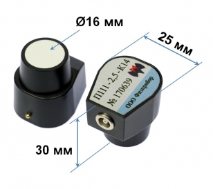 Габариты прямого преобразователя на частоту 1,8 - 2,5 МГц | Физприбор